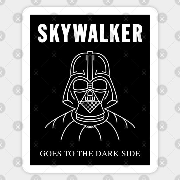 Goes To The Dark Side Sticker by bryankremkau
